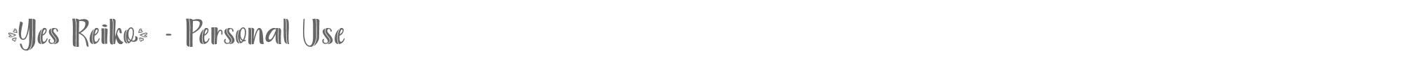Sample characters Yes Reiko Font